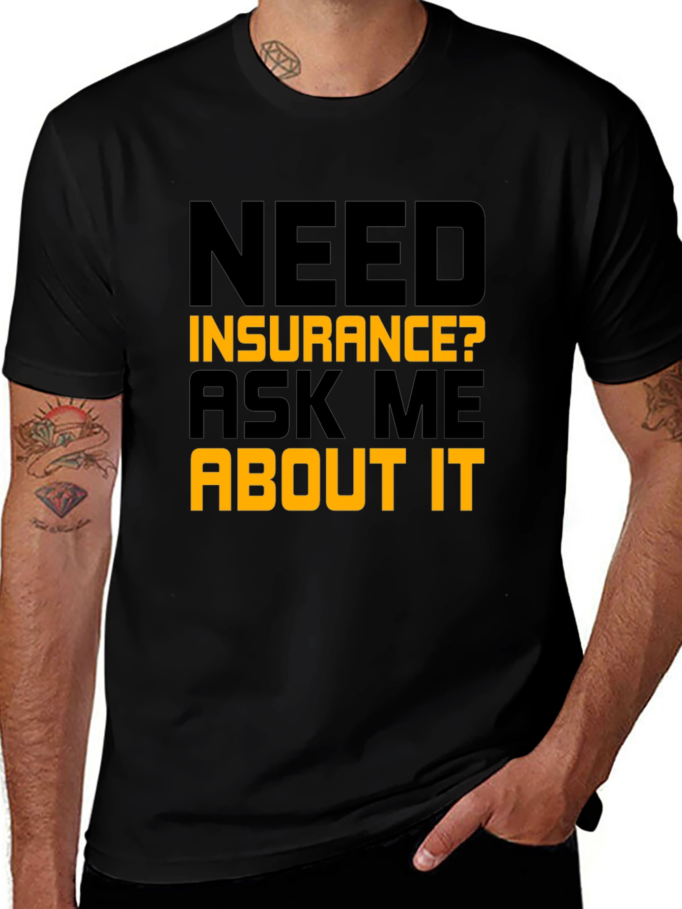 Variant 19 of Insurance Ask Me About It Graphic T-Shirt