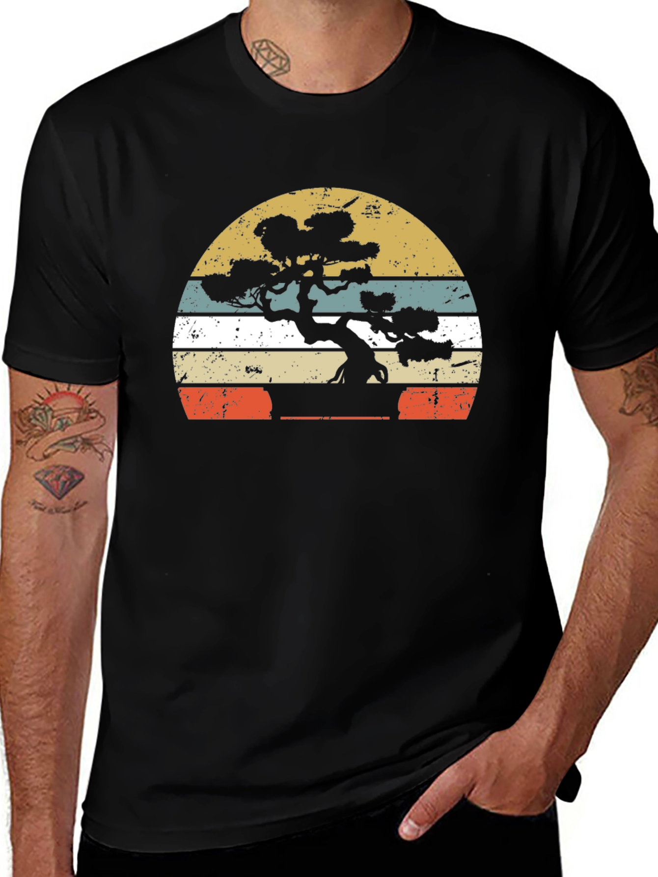 Variant 25 of Retro Bonsai Tree T-Shirt - Vintage Style