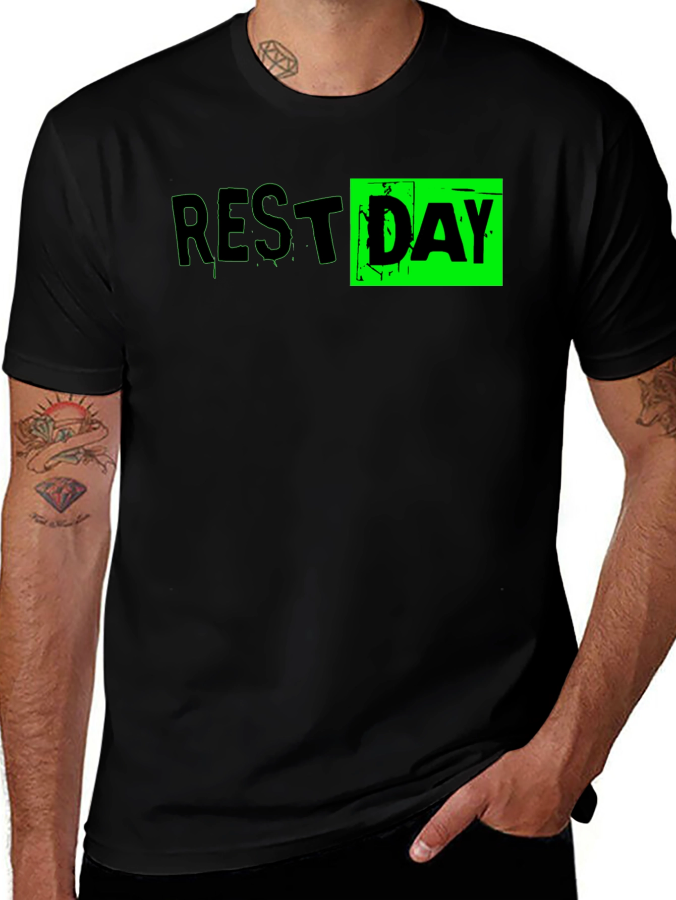 Variant 8 of Rest Day Graphic T-Shirt - Black