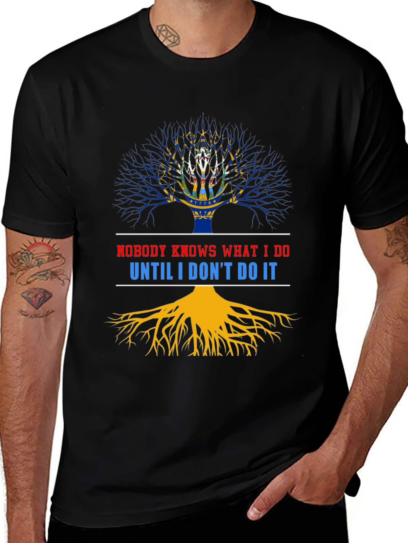 Variant 22 of Nobody Knows What I Do Tree Graphic Tee