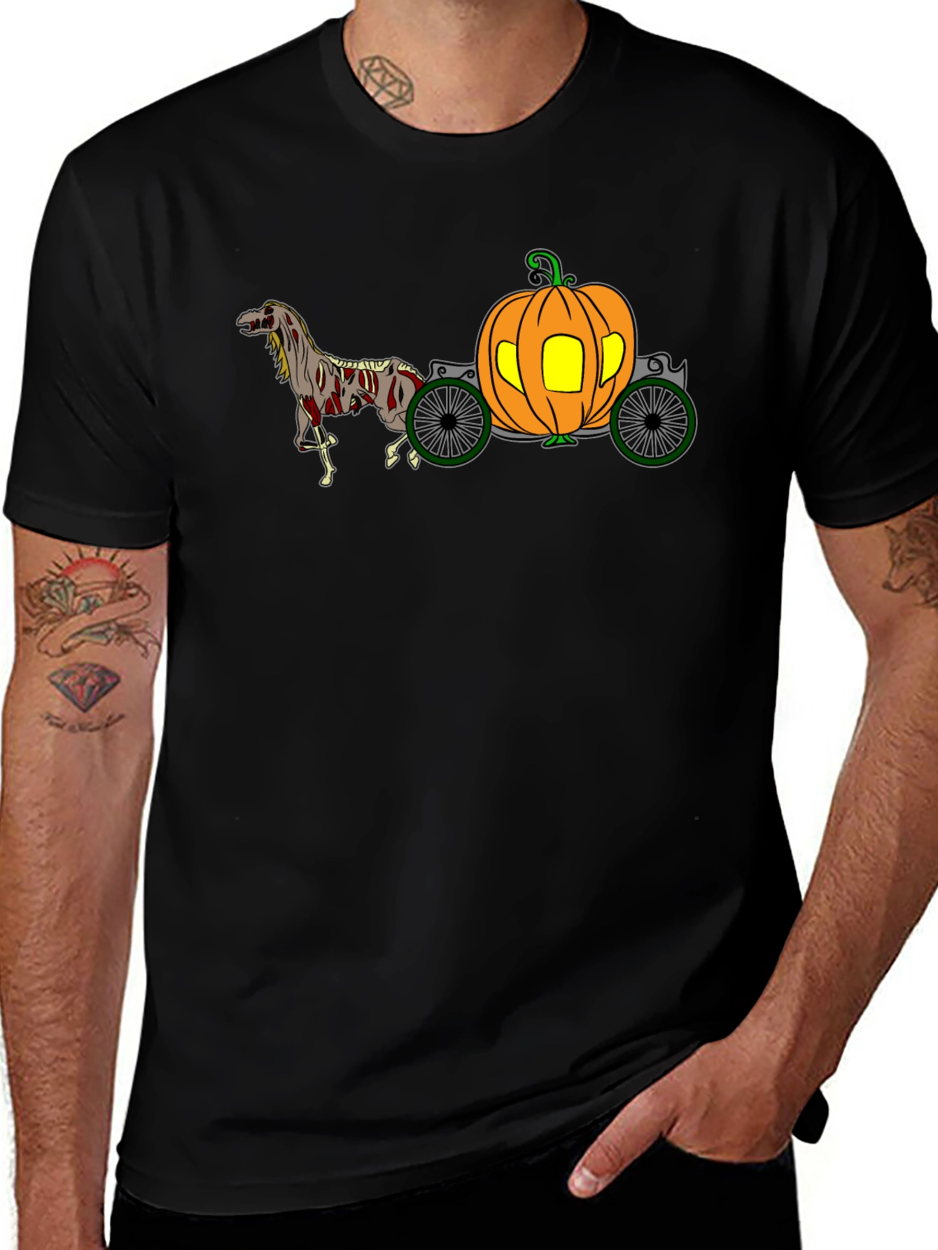 Variant 13 of Pumpkin Carriage Halloween T-Shirt