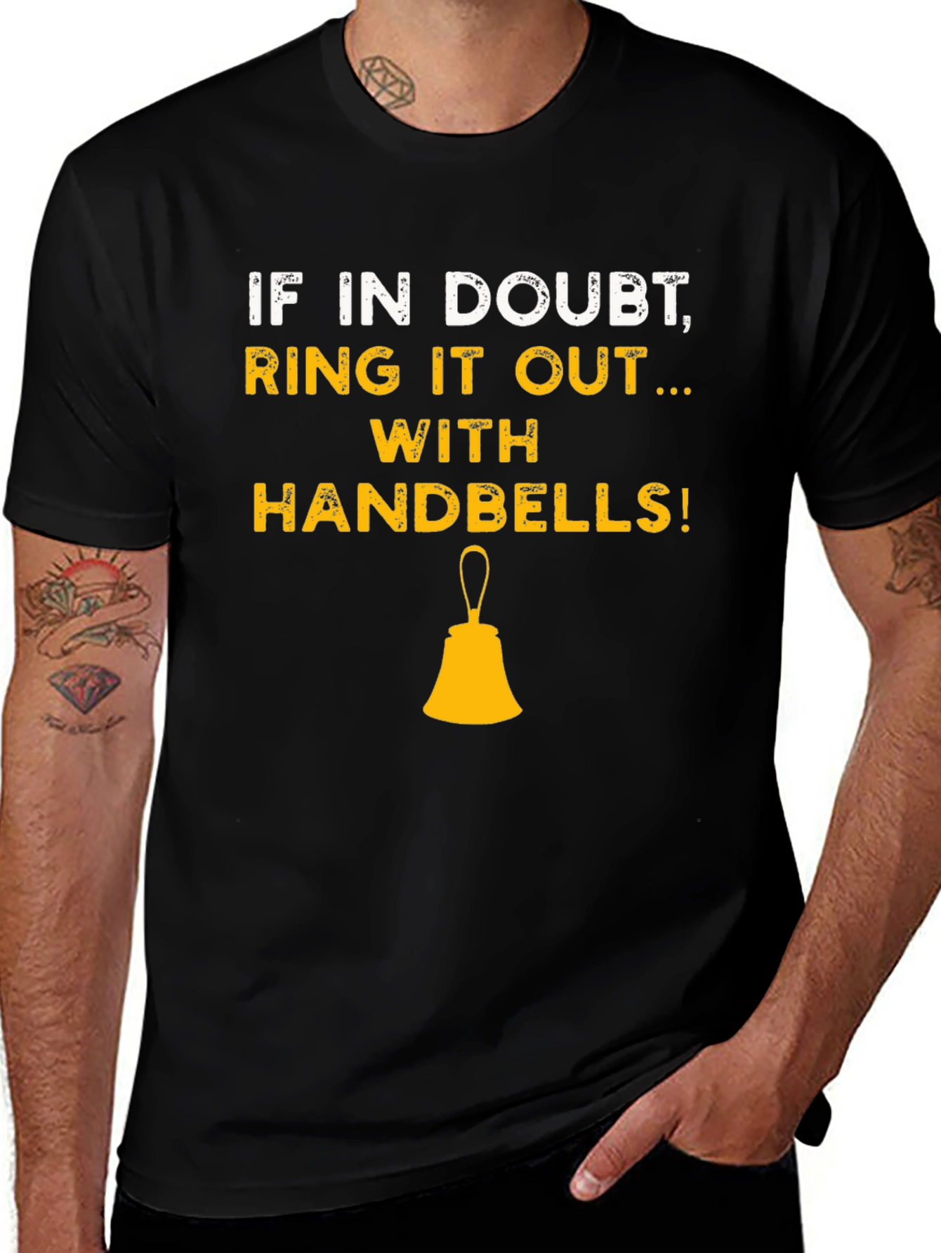 Variant 17 of If in Doubt Ring it Out Handbells T-Shirt