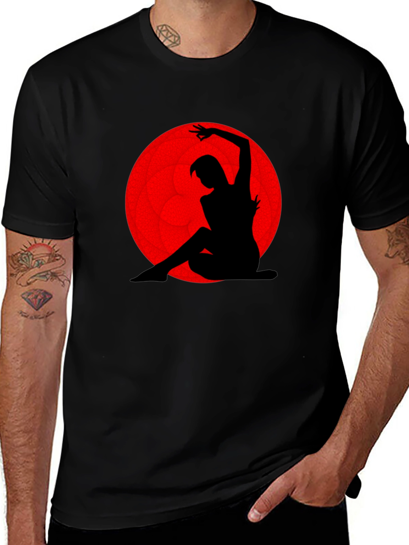 Variant 13 of Silhouette Dancer Graphic Tee - Red Moon