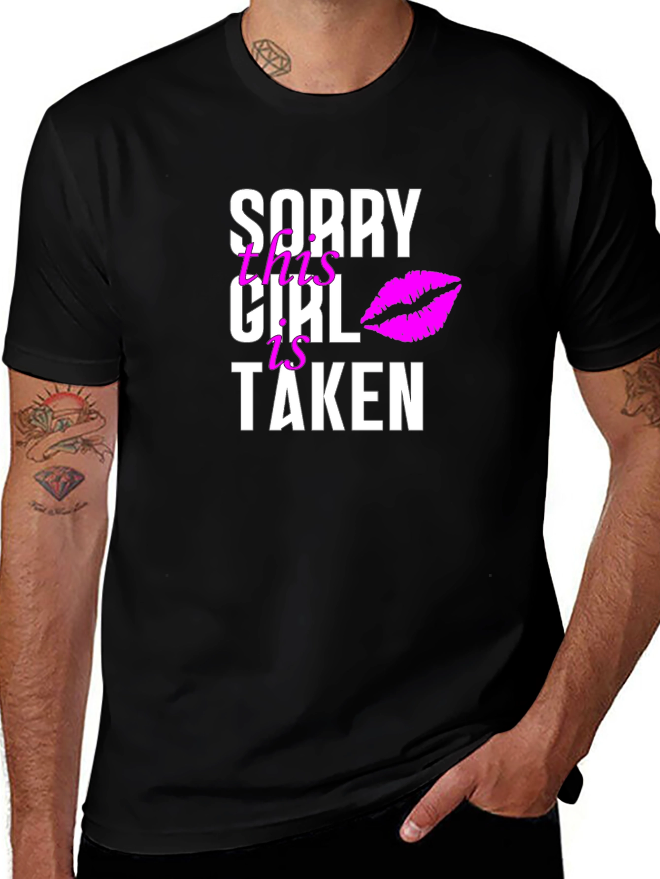 Black Sorry This Girl Is Taken T-Shirt main image