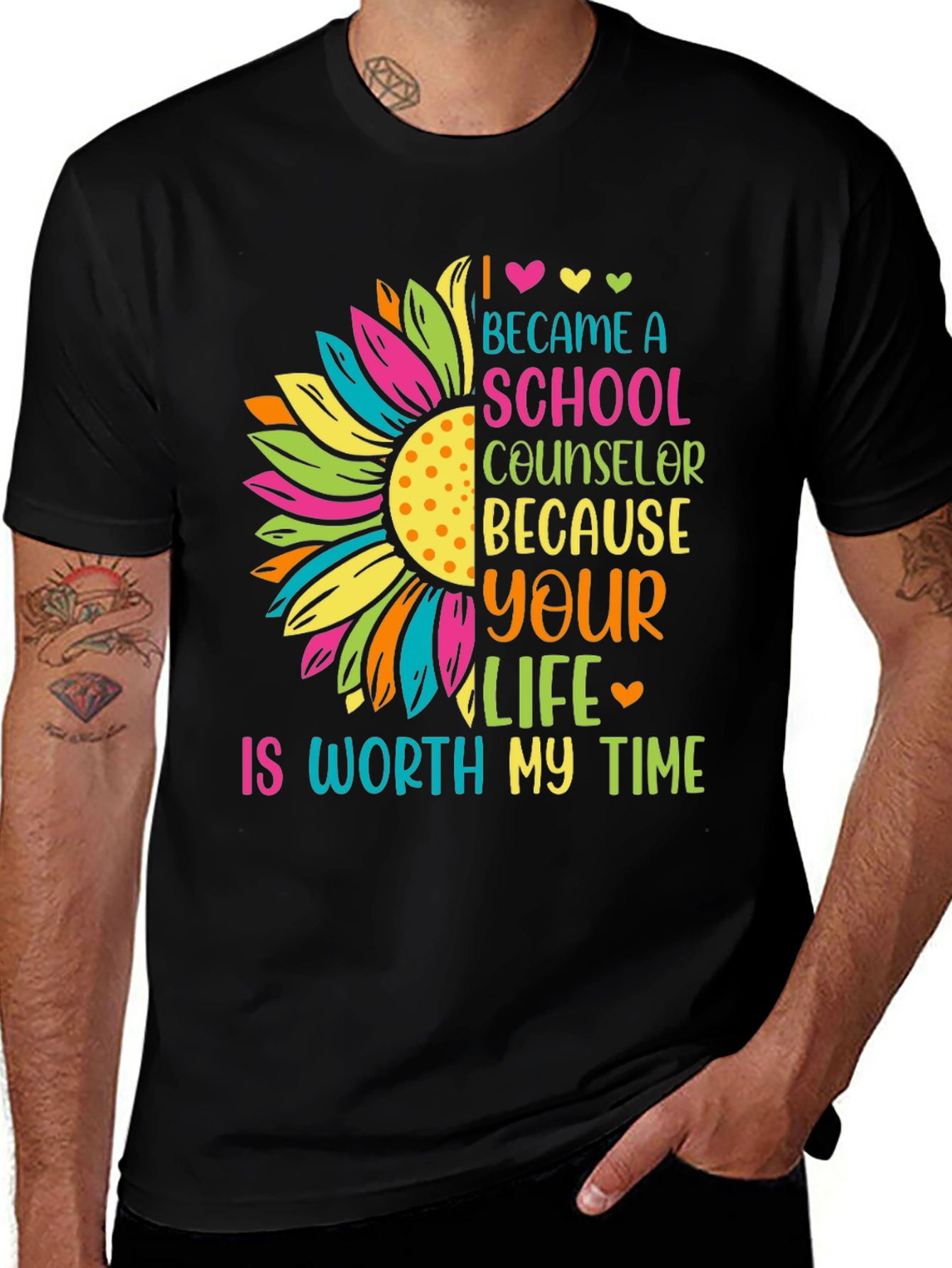 Variant 3 of School Counselor Sunflower Graphic Tee