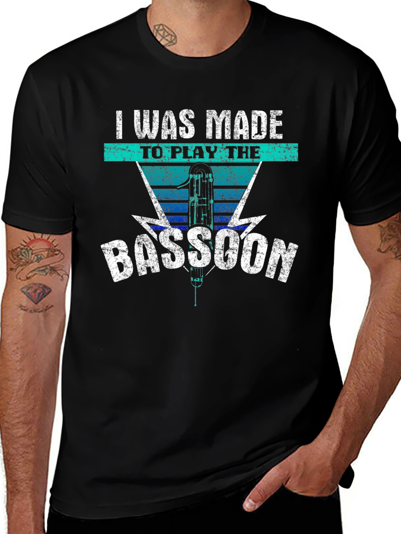 Variant 4 of Bassoon Player T-Shirt - Made To Play Music Tee
