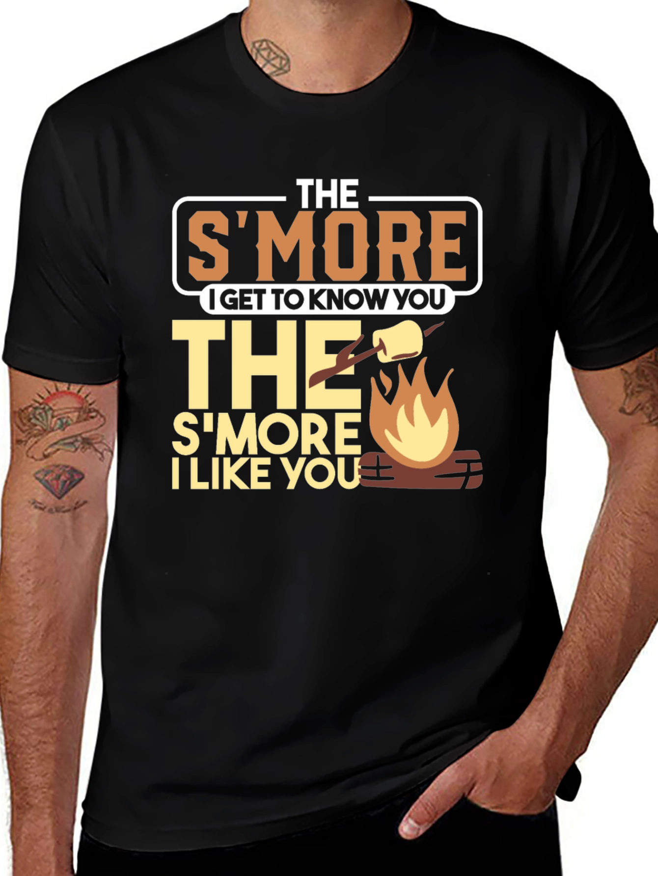 Variant 17 of S'more I Get to Know You Funny Camping Graphic Tee