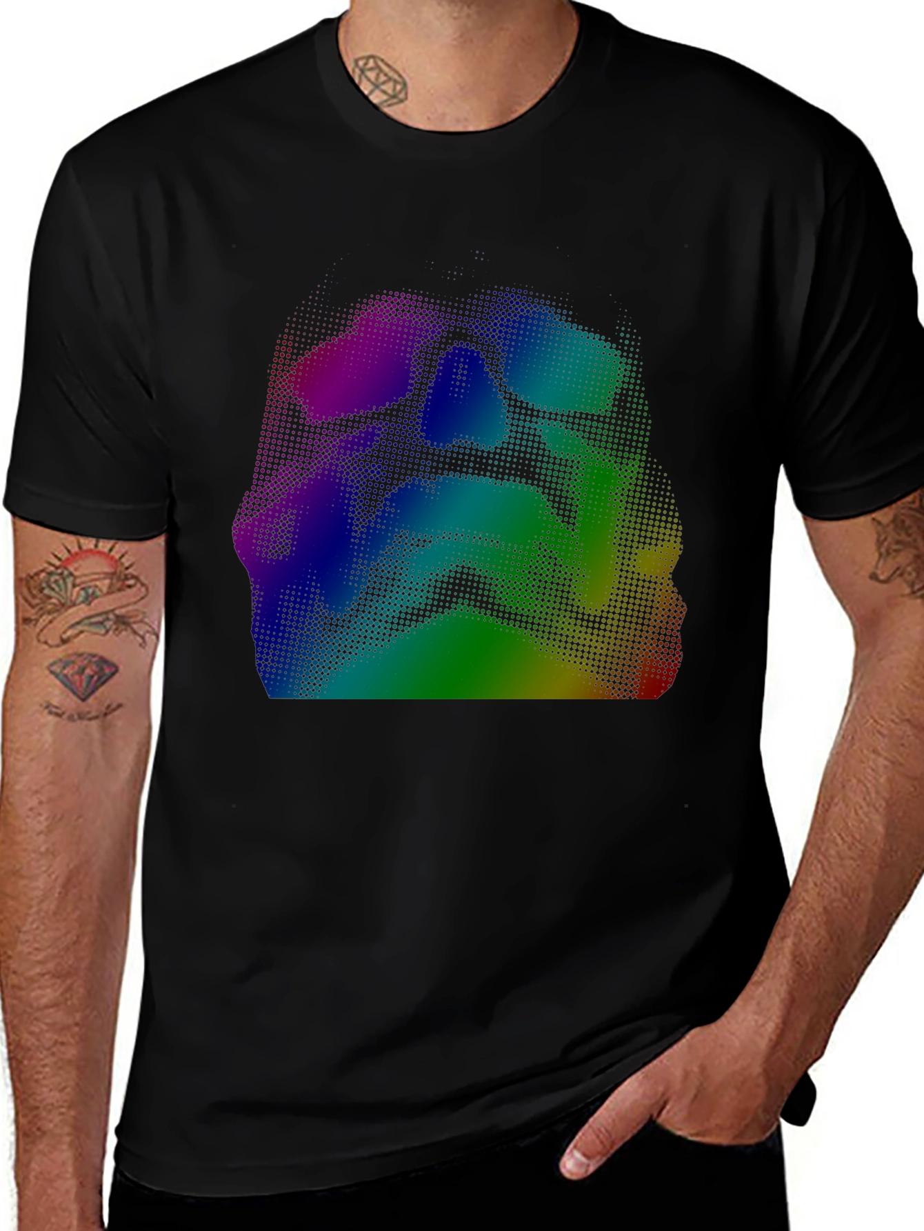 Rainbow Halftone Graphic Tee