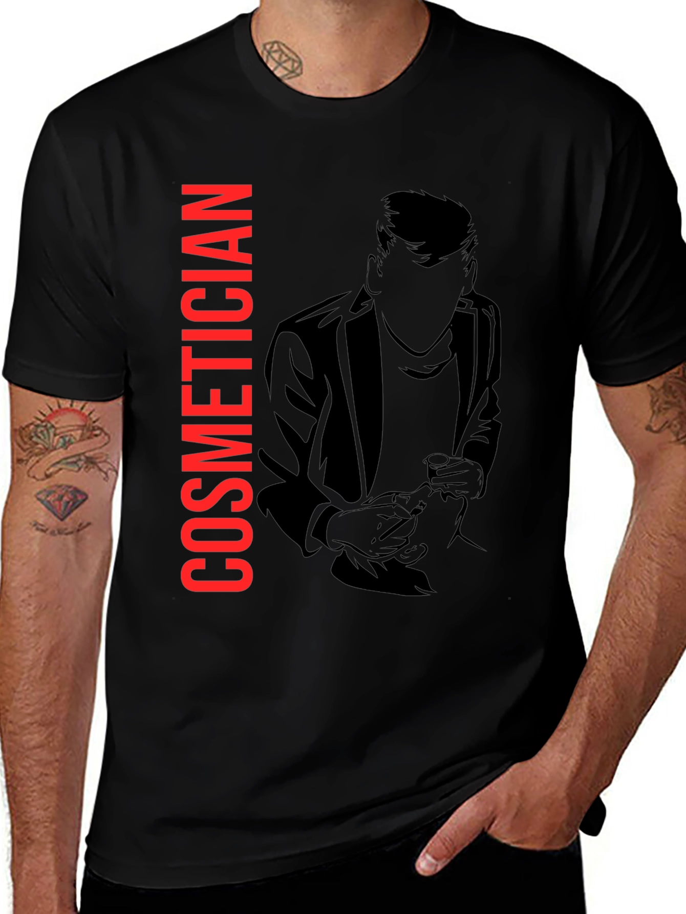 Cosmetician Graphic T-Shirt - Black