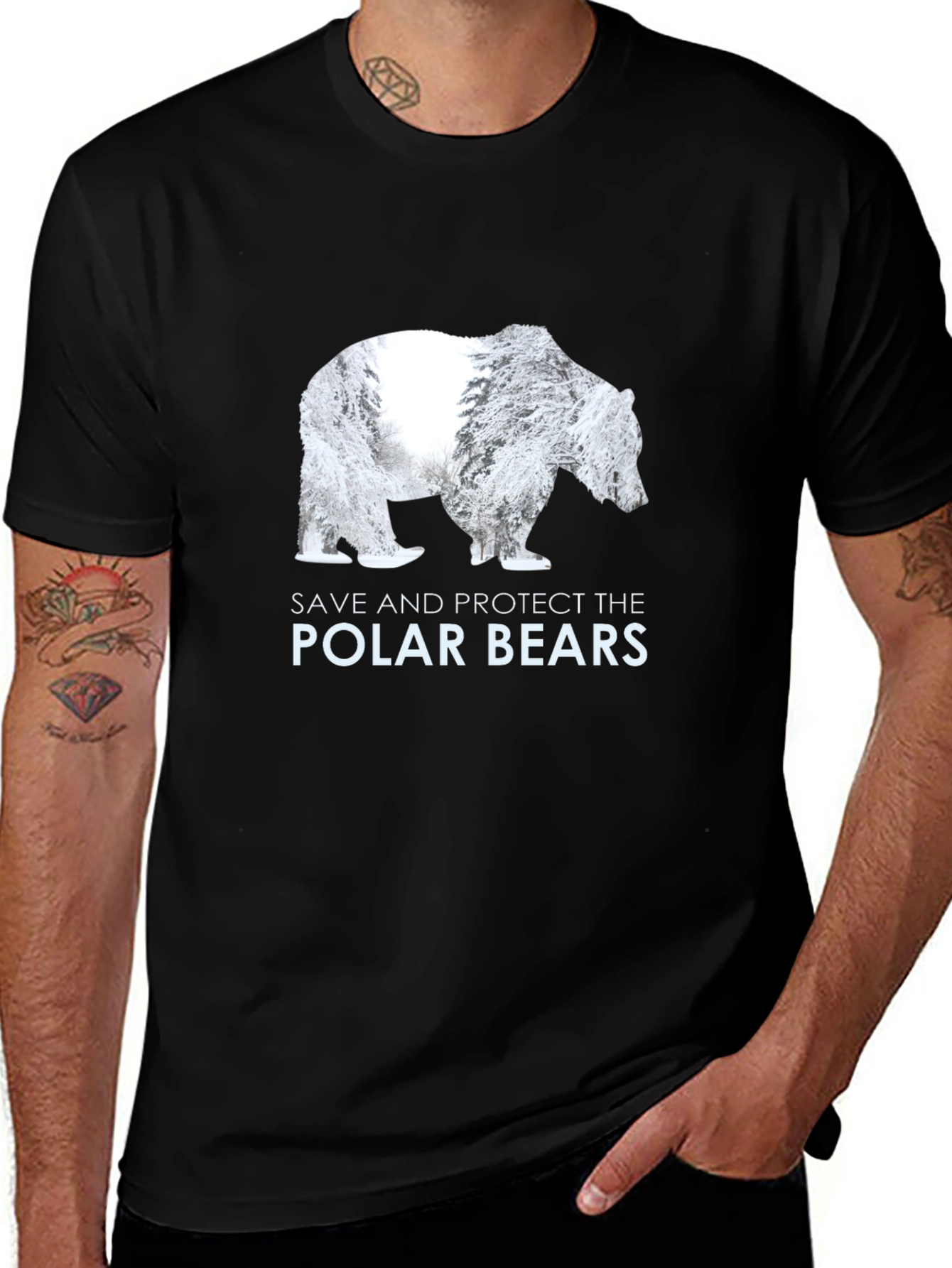 Variant 10 of Save Polar Bears Graphic T-Shirt