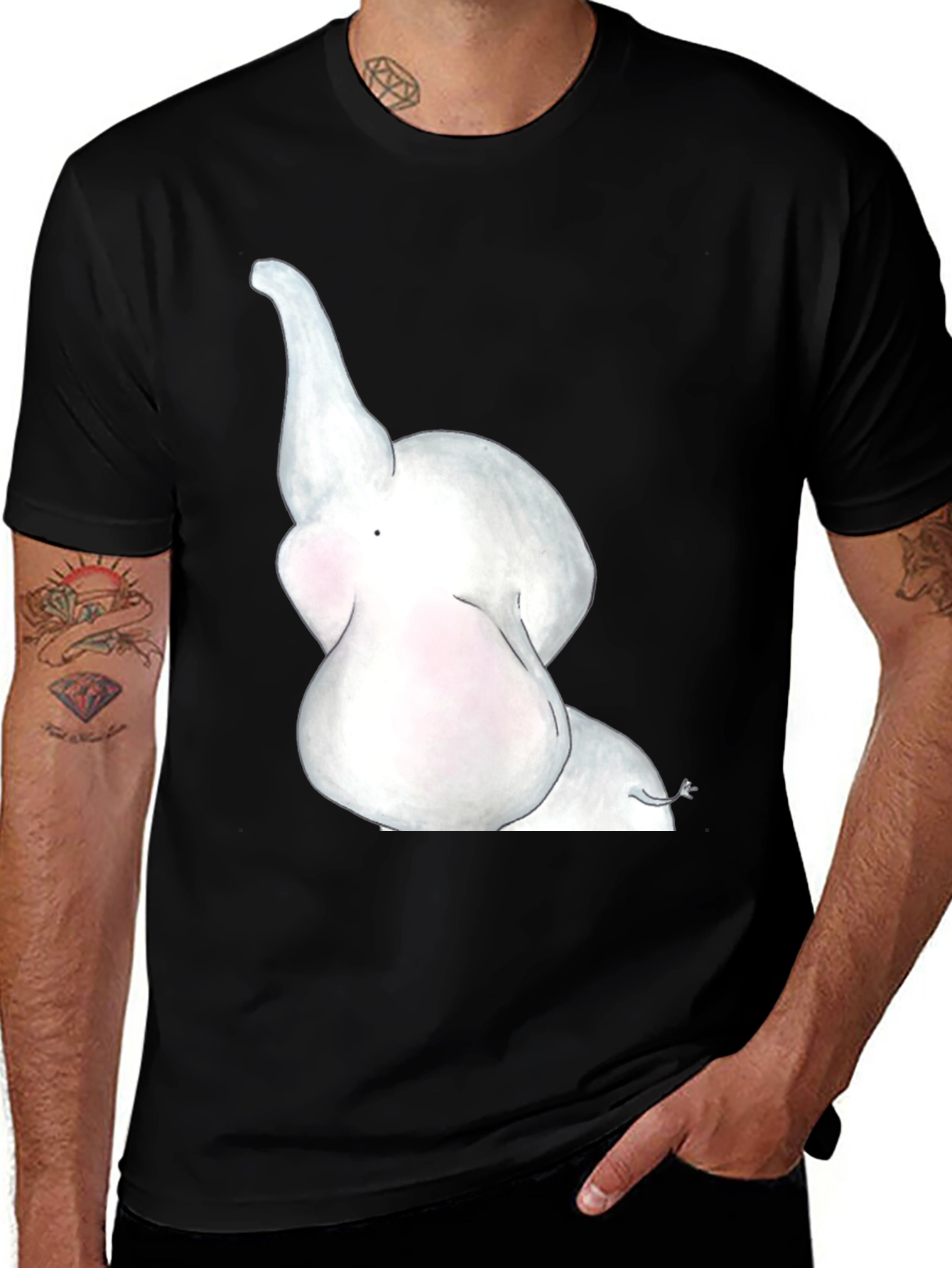 Variant 30 of Elephant Graphic Tee - Cute Animal Design