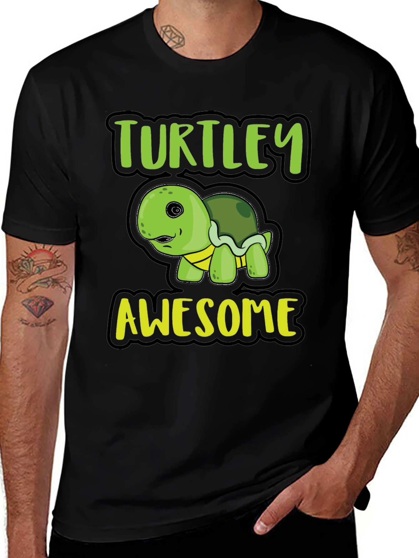 Variant 16 of Turtle Awesome Graphic T-Shirt - Black