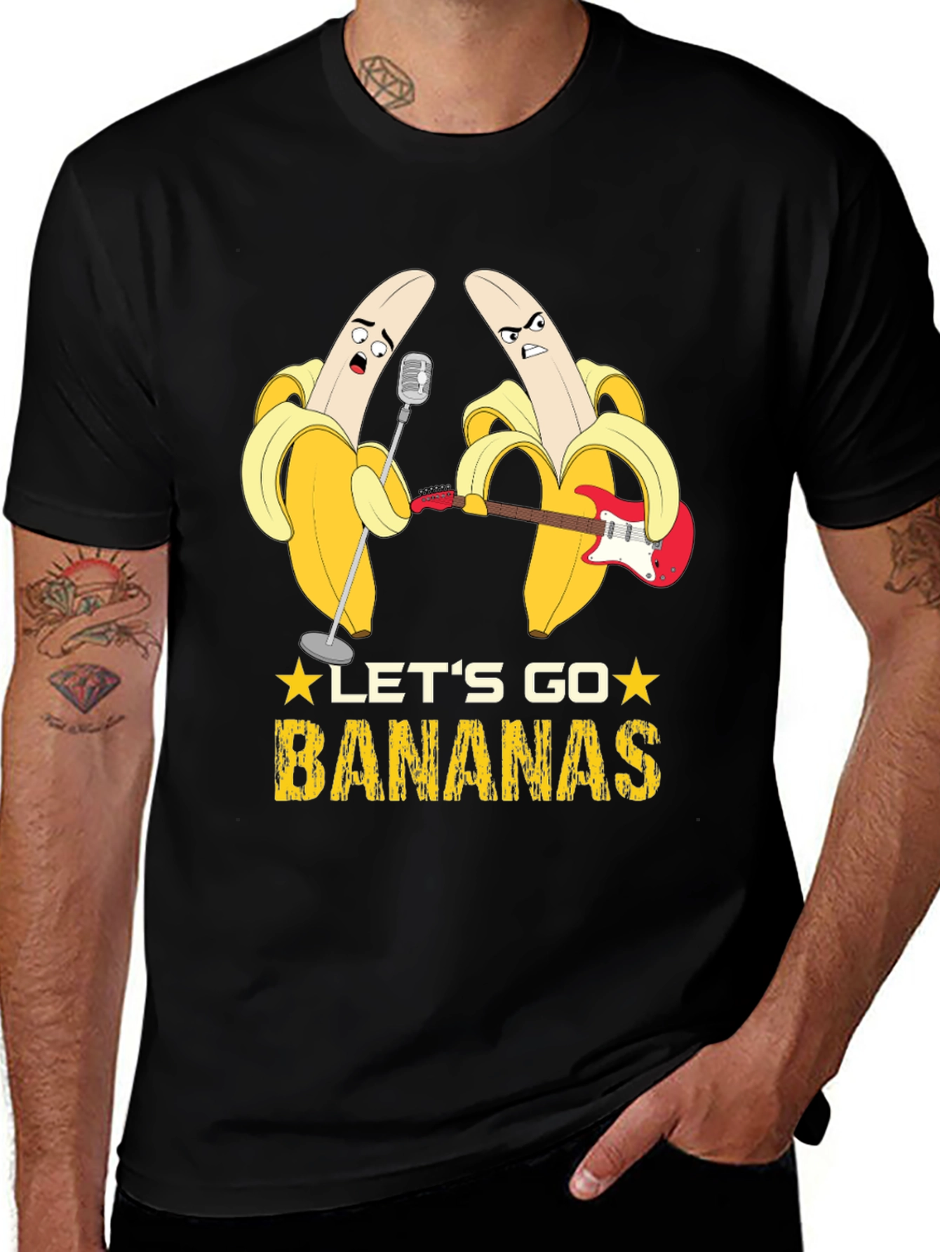 Variant 23 of Let's Go Bananas Funny Music T-Shirt