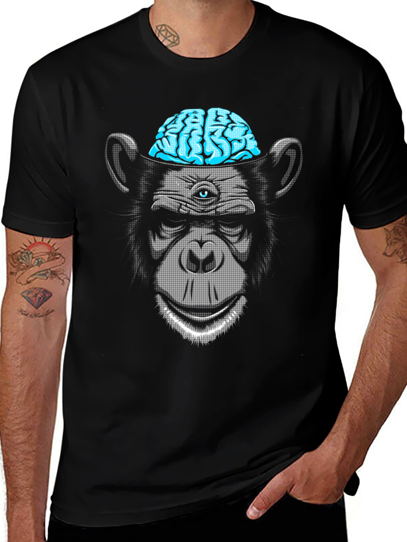 Variant 15 of Brainy Ape Graphic Tee - Unique Design