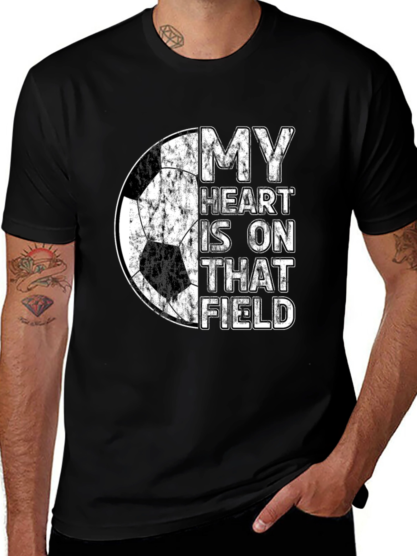 Variant 28 of Soccer Heart T-Shirt - My Heart Is On That Field