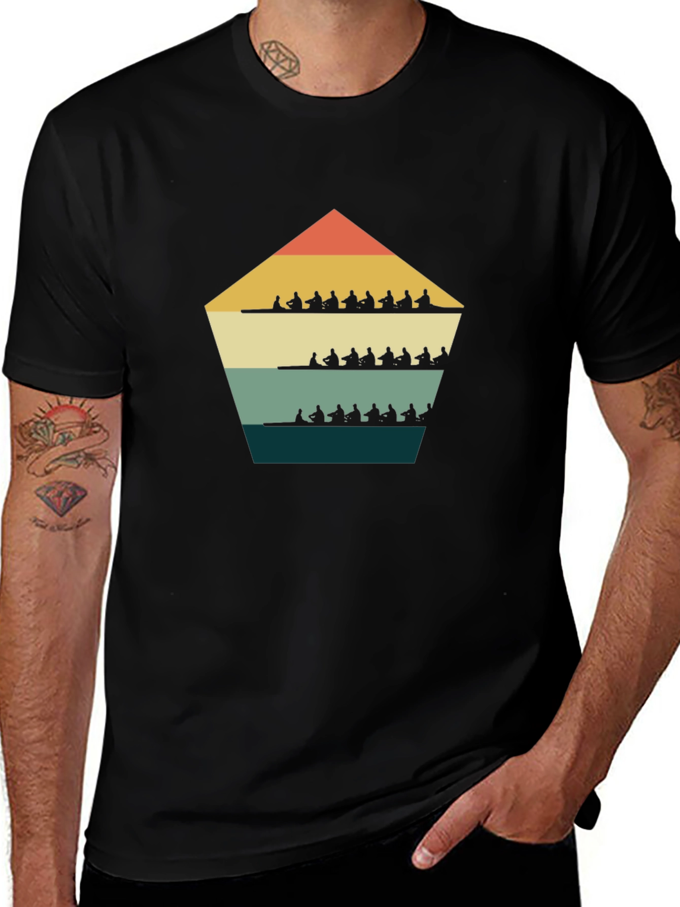 Variant 6 of Retro Rowing Team T-Shirt