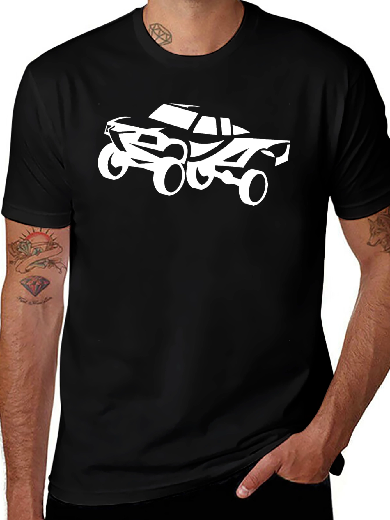 Variant 22 of Truck Graphic Black T-Shirt