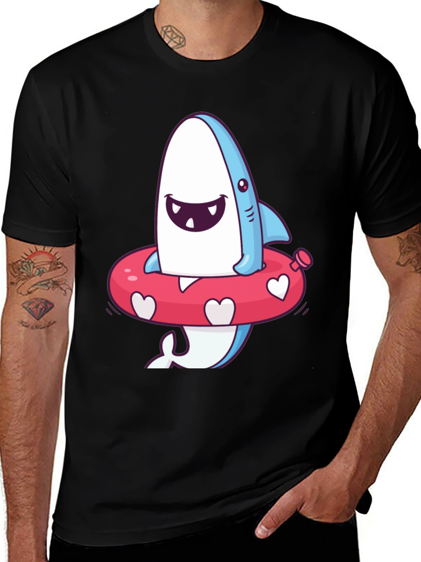 Variant 16 of Cartoon Shark T-Shirt - Fun Summer Style