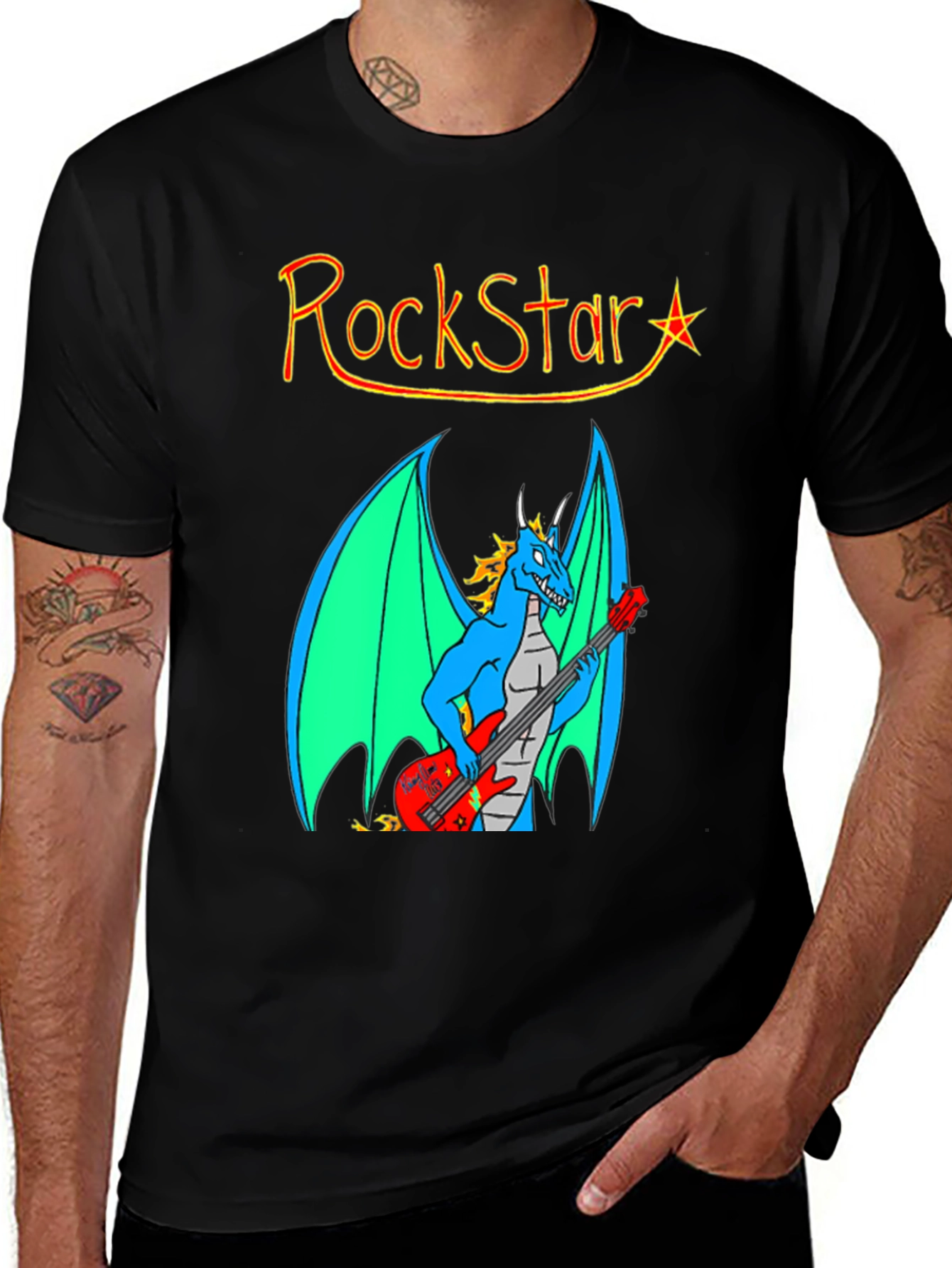 Variant 27 of Rockstar Dragon Graphic T-Shirt