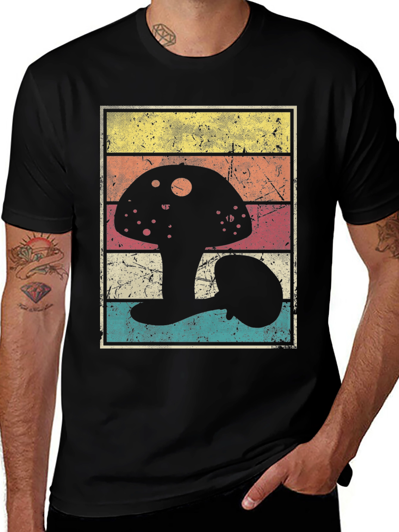 Variant 25 of Retro Mushroom T-Shirt