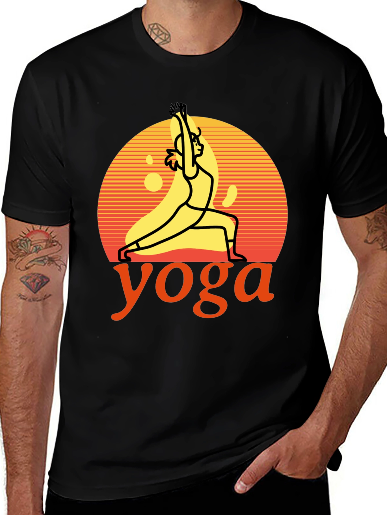 Variant 20 of Yoga Graphic Tee - Unisex Black T-Shirt