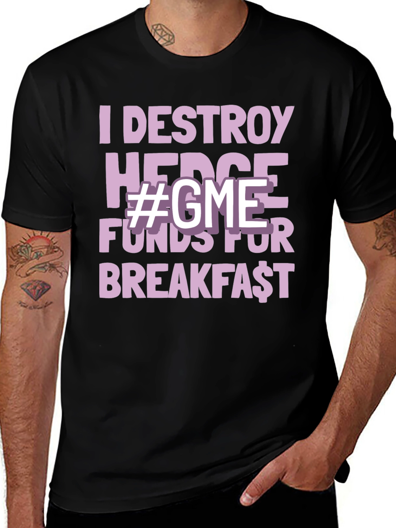 Variant 21 of I Destroy Hedge Funds GME T-Shirt