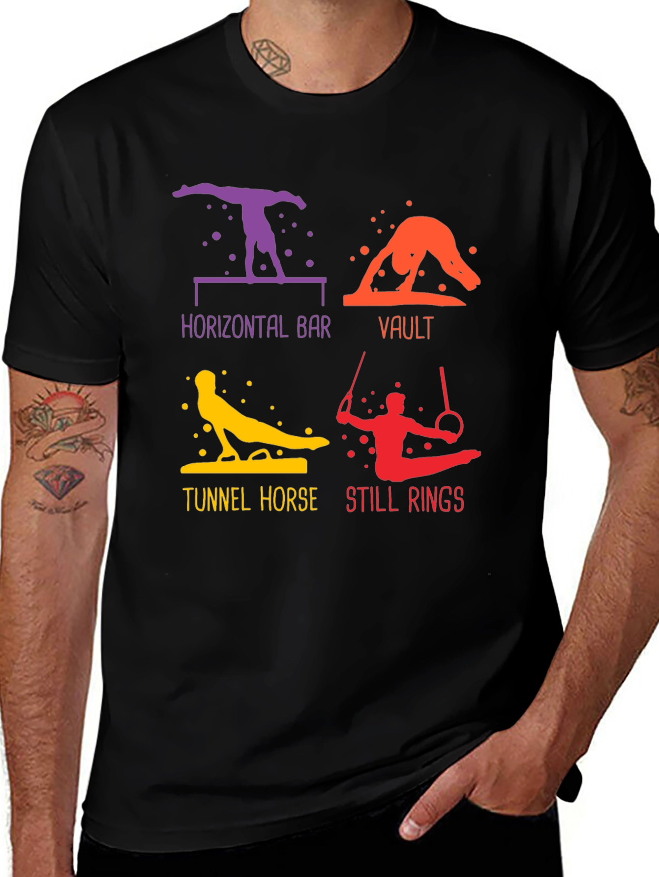 Variant 28 of Gymnastics Moves Graphic T-Shirt, Unisex