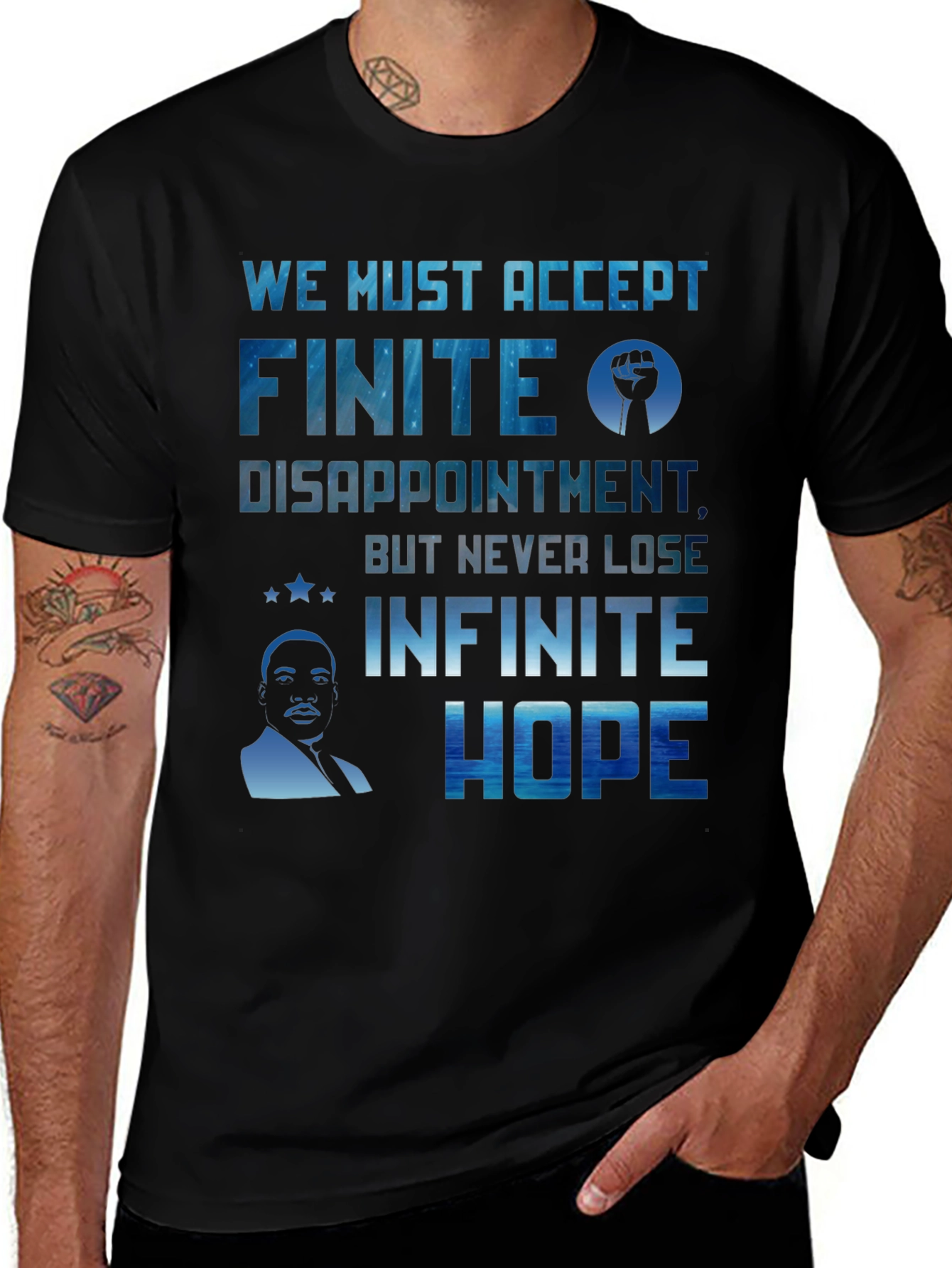 Variant 9 of Inspirational Hope T-Shirt - Finite Disappointment Infinite Hope