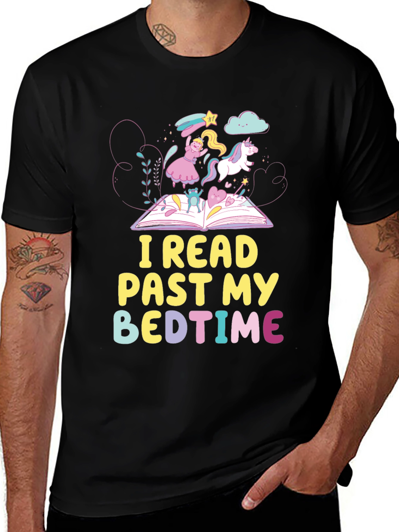 Variant 14 of I Read Past My Bedtime Graphic Tee