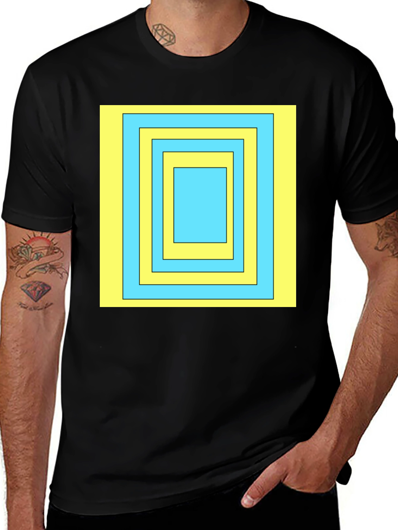 Variant 29 of Geometric Square T-Shirt - Modern Style