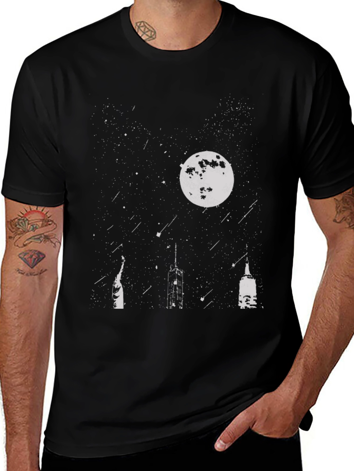 Variant 2 of Cityscape Moon T-Shirt