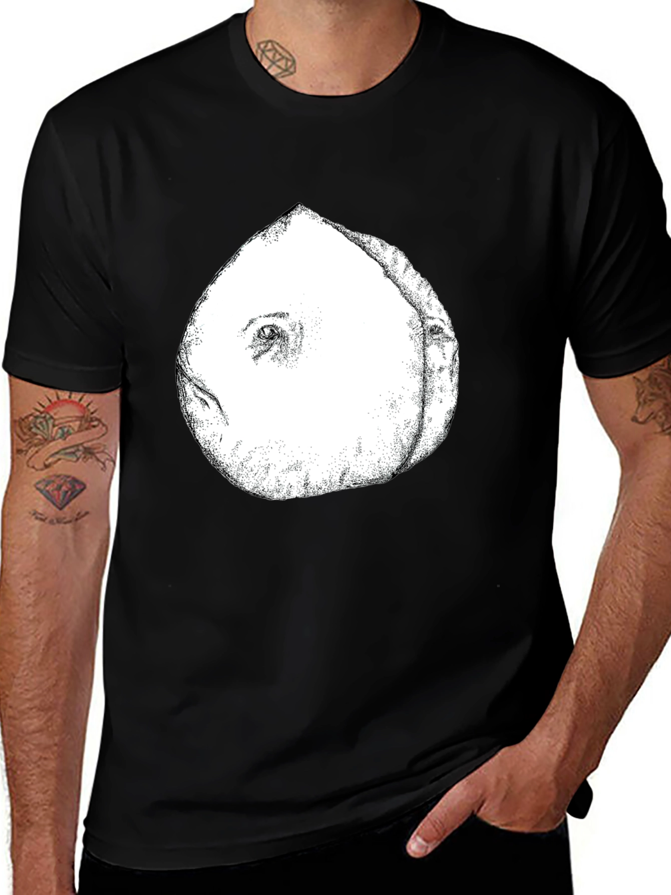 Variant 26 of Unique Graphic Print Black T-Shirt