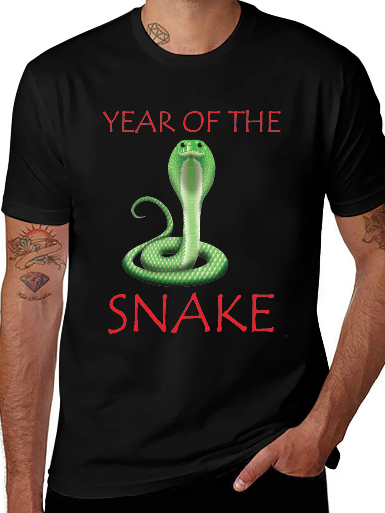 Year of the Snake T-Shirt - Green Cobra Design