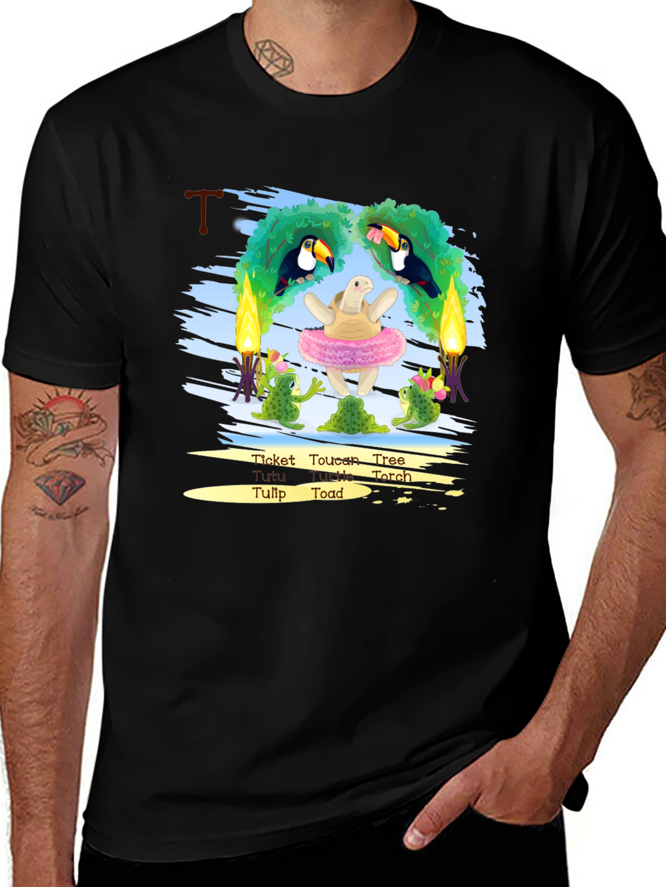 Variant 6 of Funny Turtle, Toucan, and Toad T-Shirt