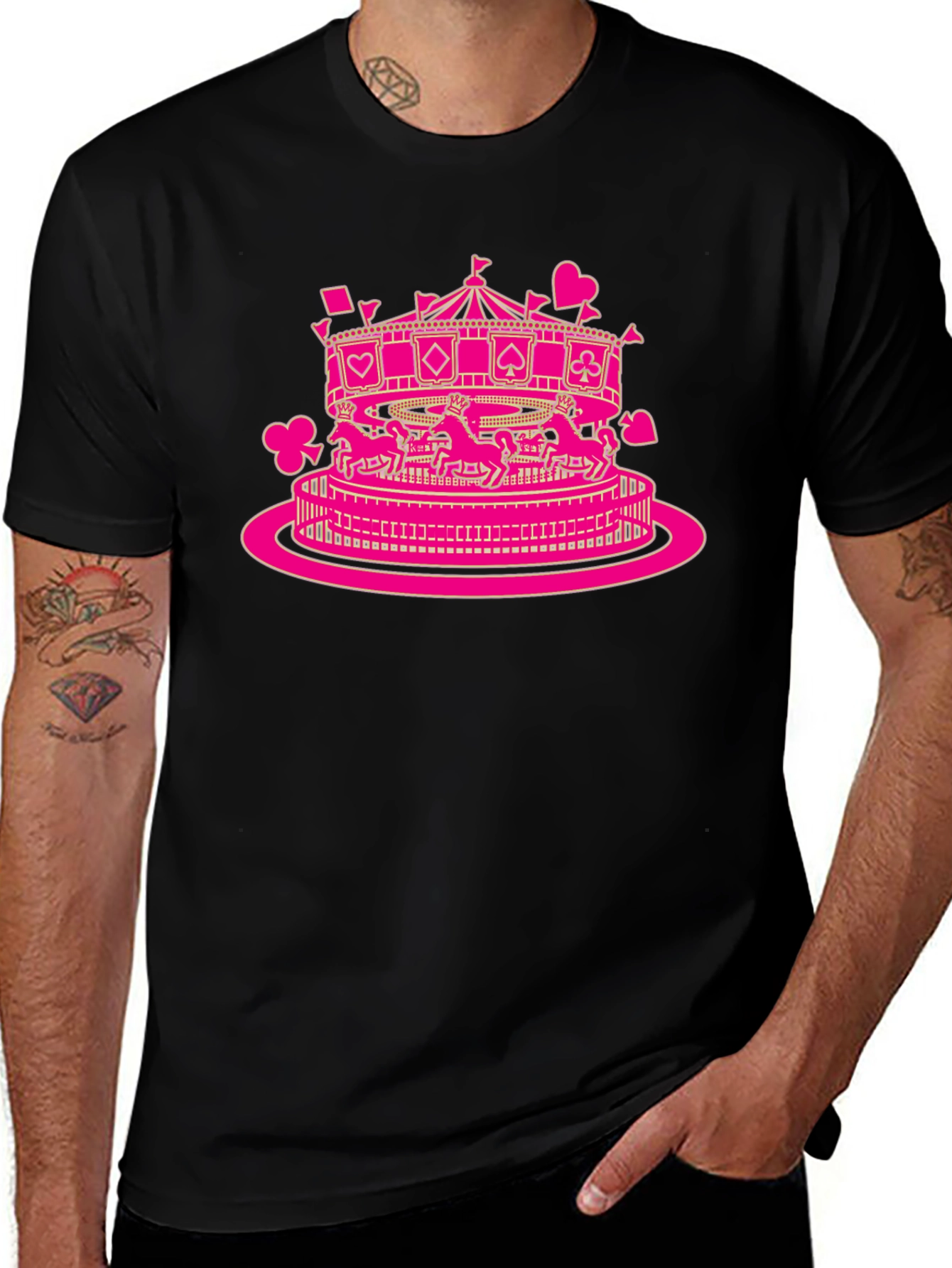 Variant 22 of Carousel Graphic Tee - Quirky Print