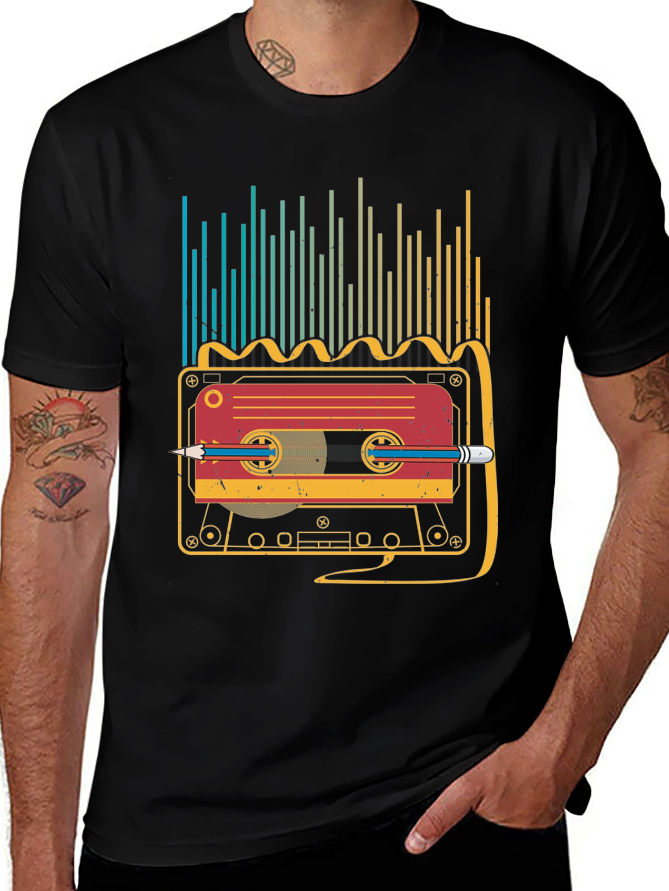 Variant 20 of Retro Cassette Tape T-Shirt - Vintage Music Lover Tee