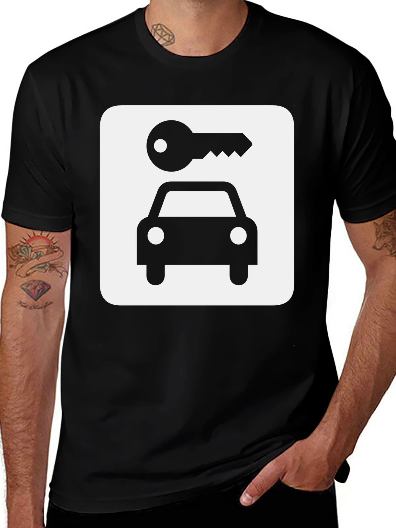 Variant 25 of Car Key Graphic Tee - Stylish Cotton Blend T-Shirt