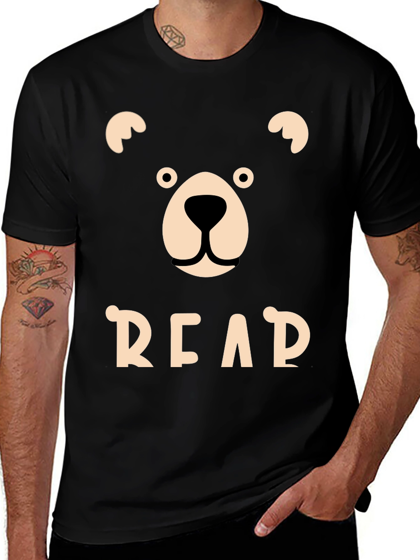 Variant 21 of Bear Reading T-Shirt - Soft Cotton, Fun Graphic Tee