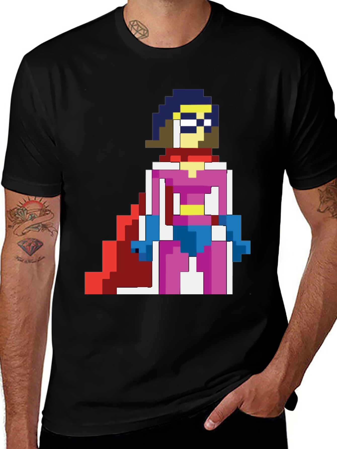 Variant 4 of Pixelated Heroine T-Shirt - Retro Gaming Style