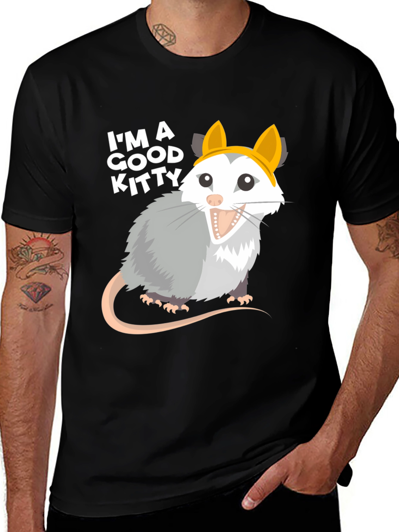 Variant 5 of I'm A Good Kitty Opossum T-Shirt - Funny Animal Tee