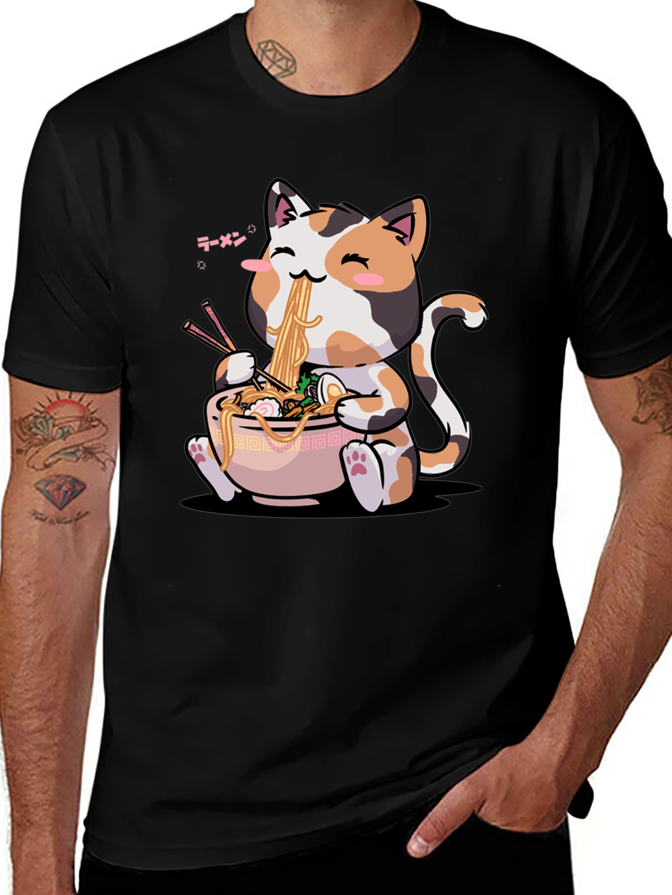 Variant 19 of Kawaii Cat Ramen T-Shirt - Unisex Anime Style