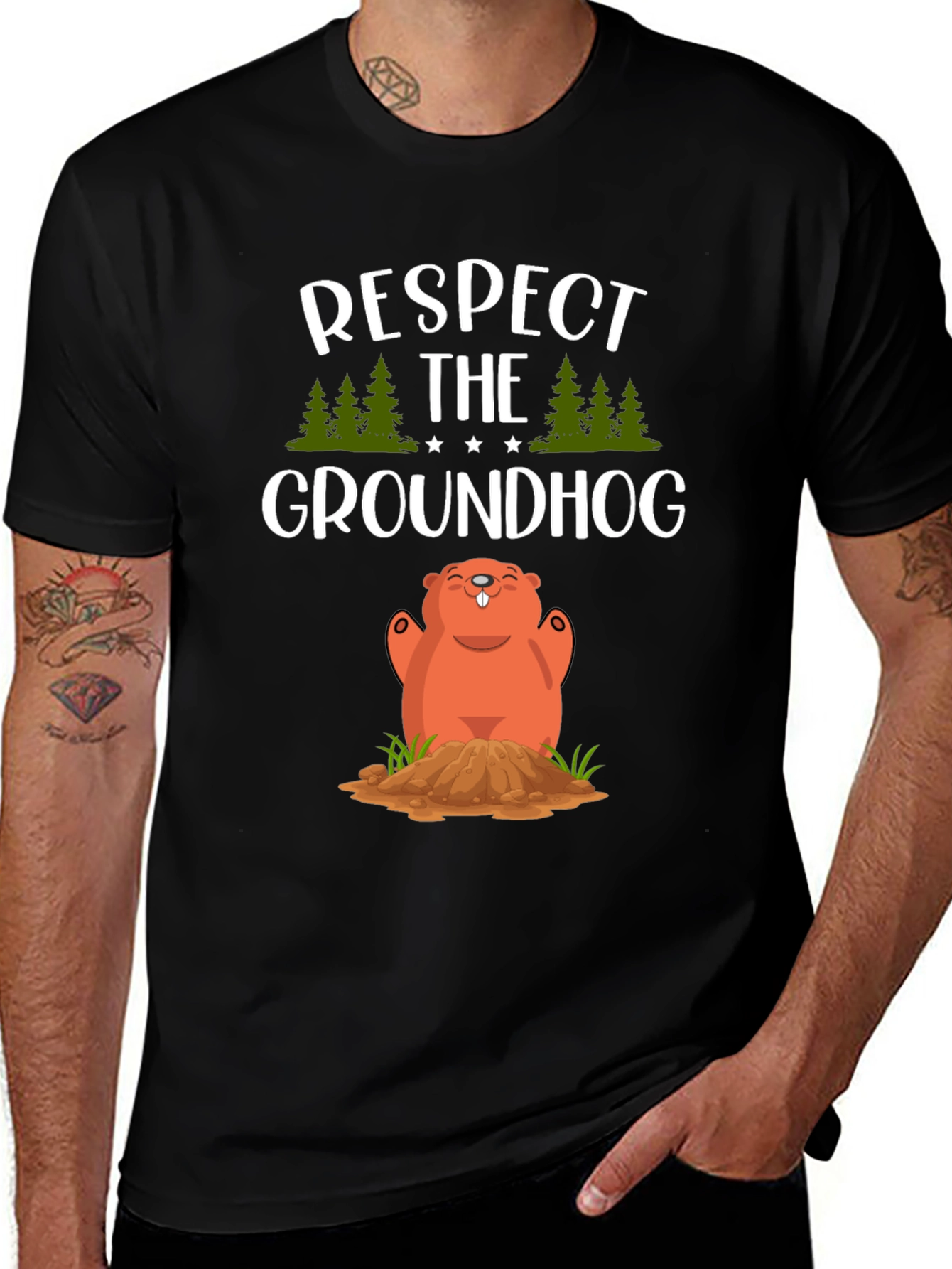 Variant 2 of Respect The Groundhog Tee