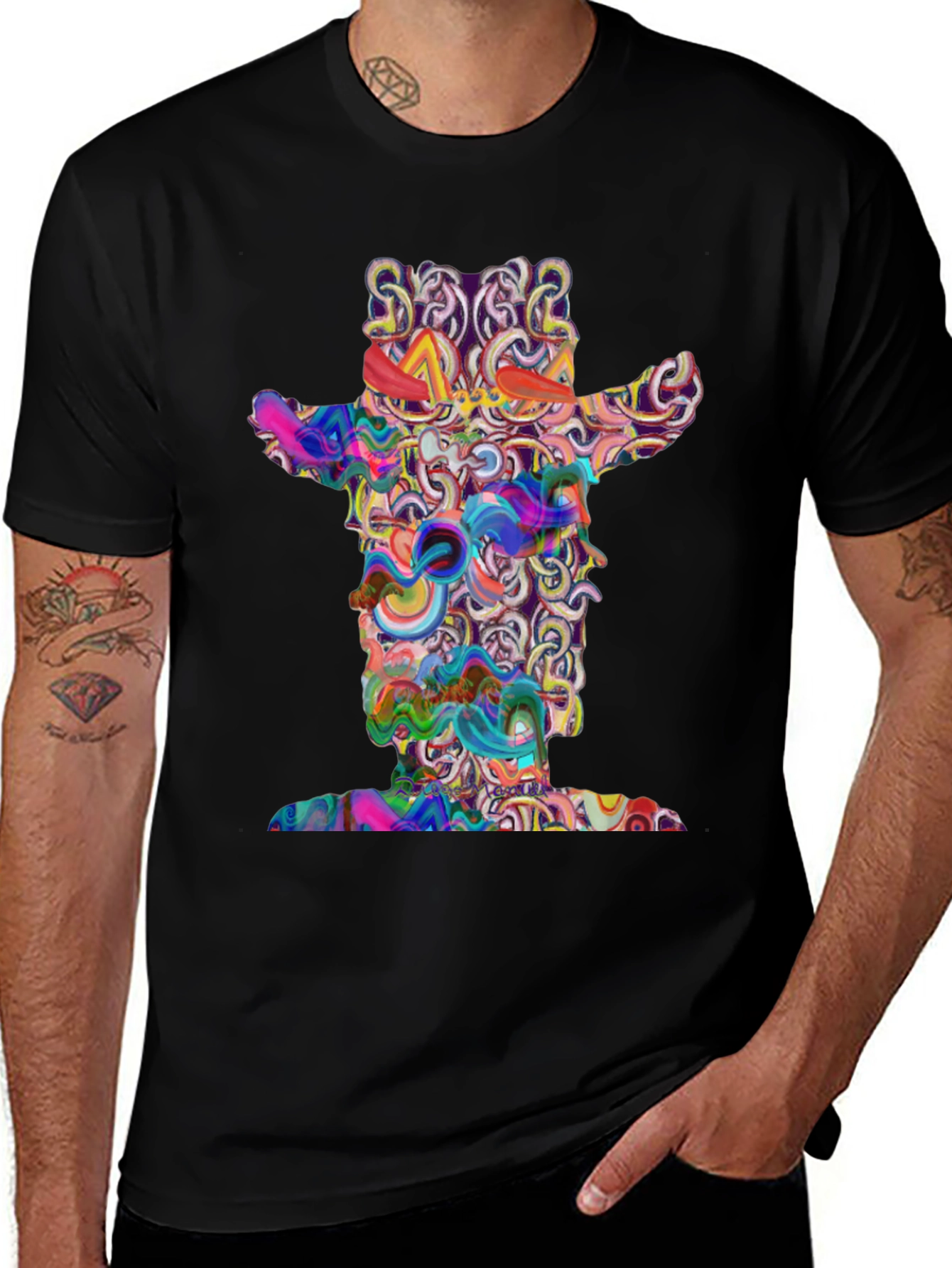 Variant 14 of Abstract Cowboy Graphic T-Shirt