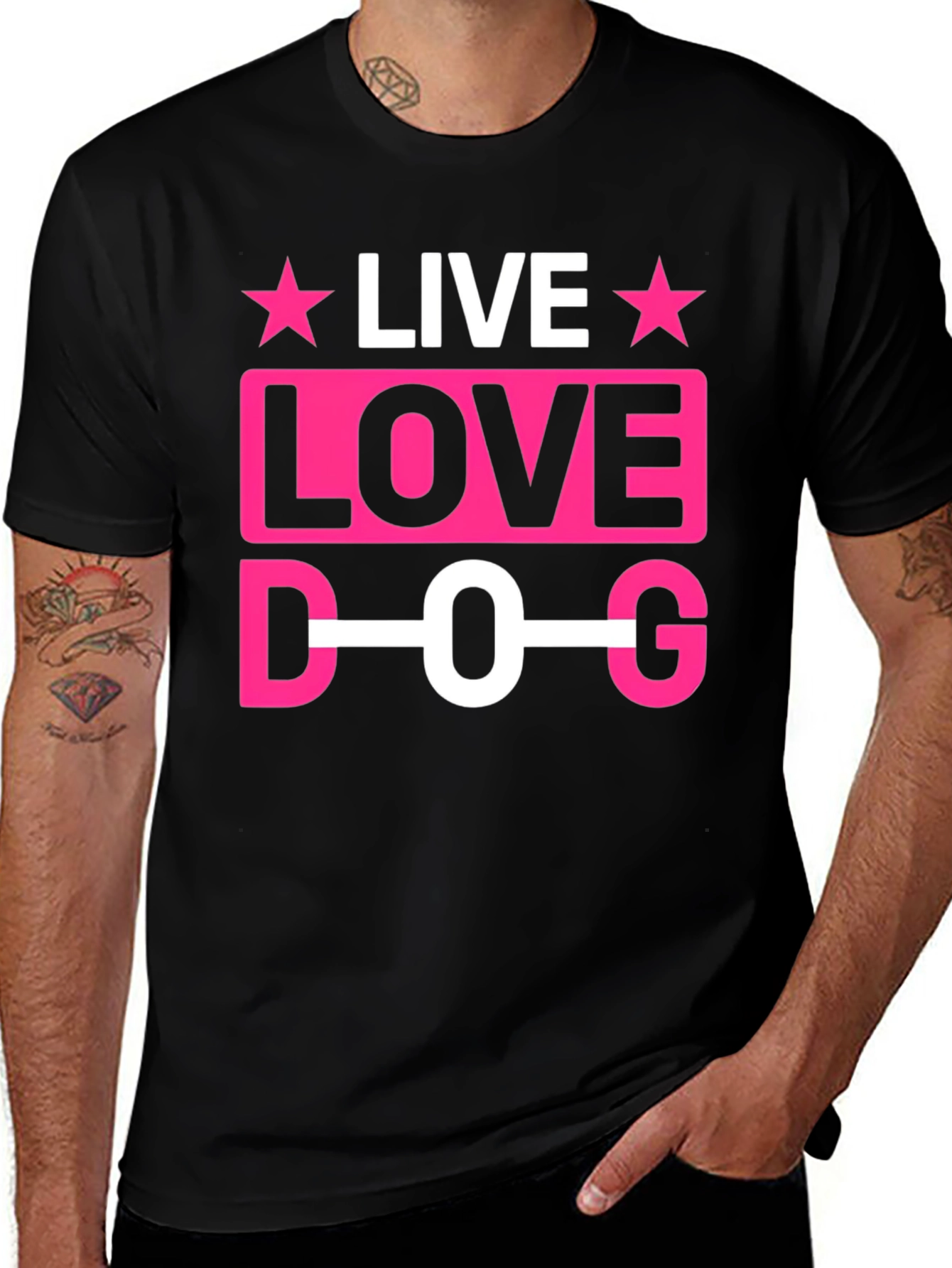 Variant 3 of Live Love Dog Graphic Tee