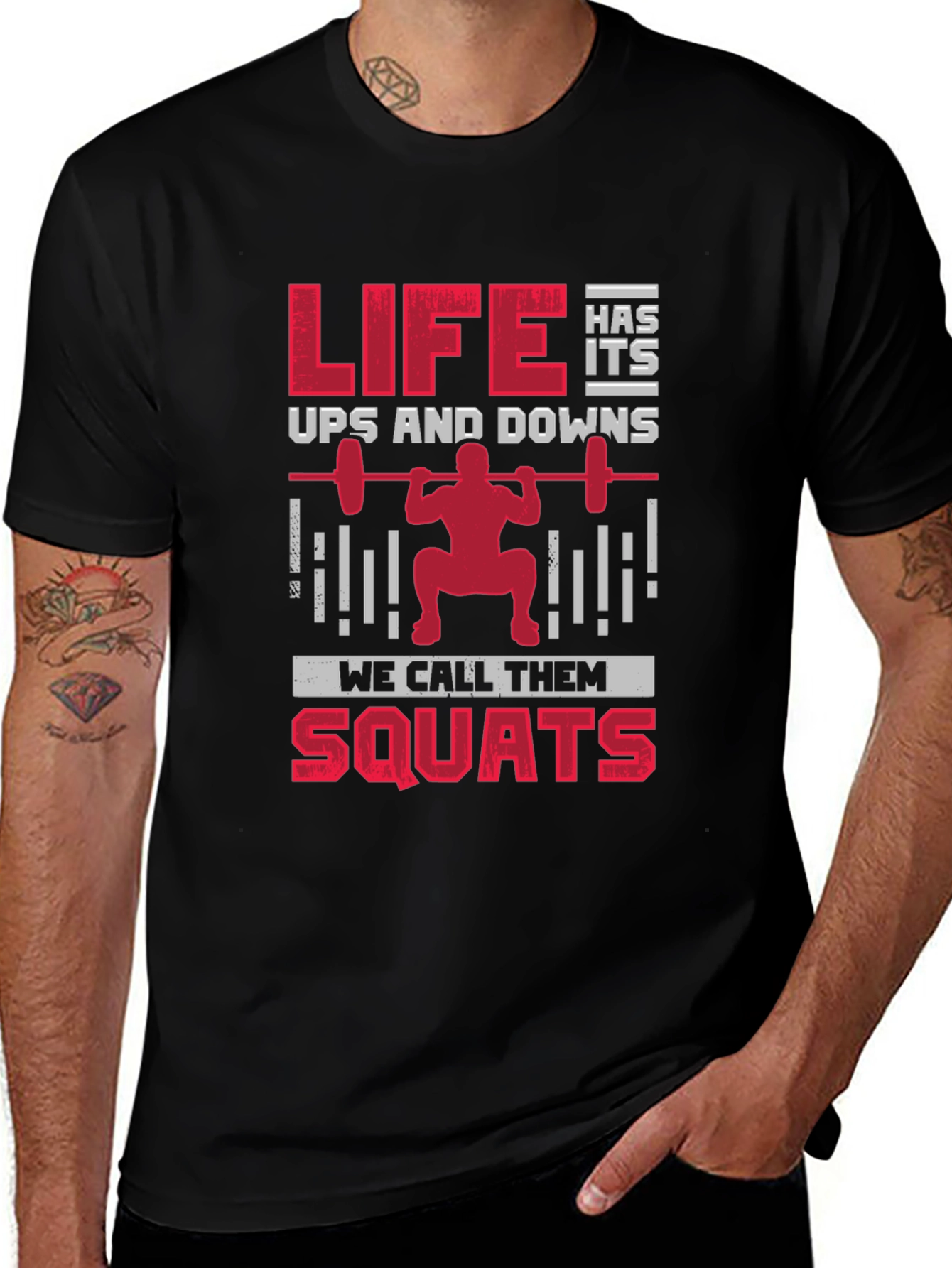 Variant 8 of Life Has Its Ups & Downs Squats T-Shirt