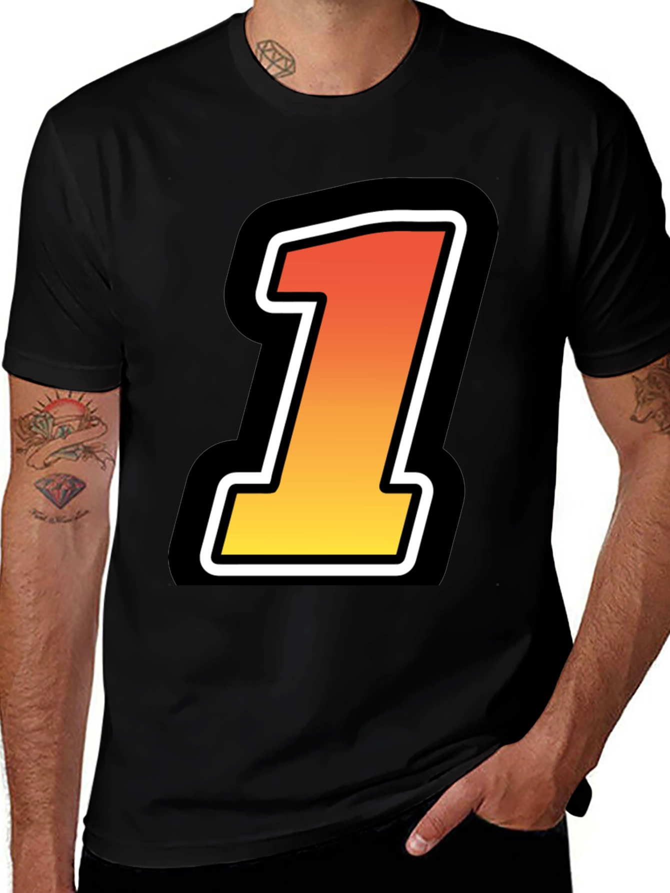 Variant 14 of Bold Number One Graphic Tee