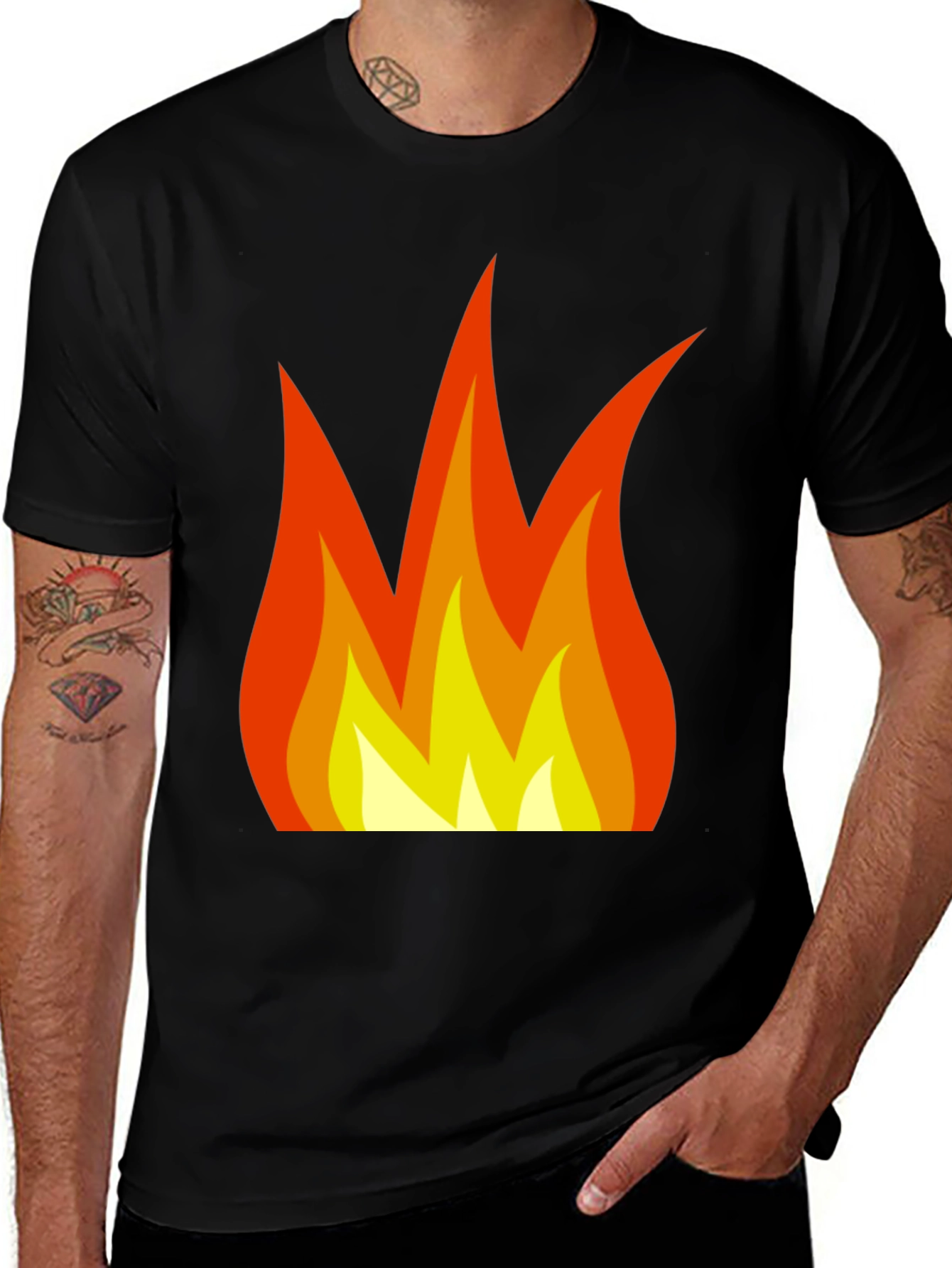 Variant 18 of Flame Graphic Black T-Shirt