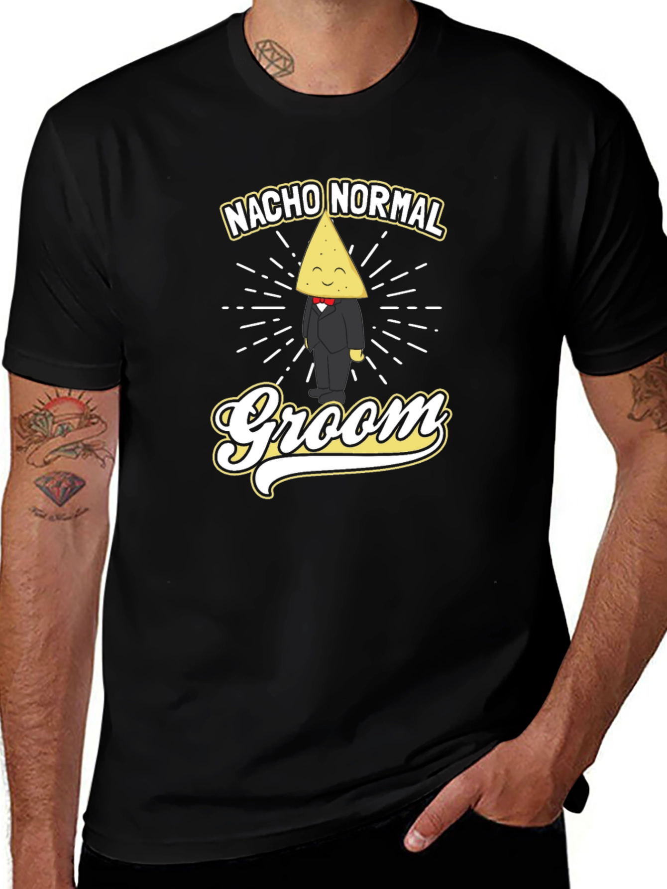 Variant 30 of Nacho Normal Groom T-Shirt - Funny Wedding Bachelor Tee