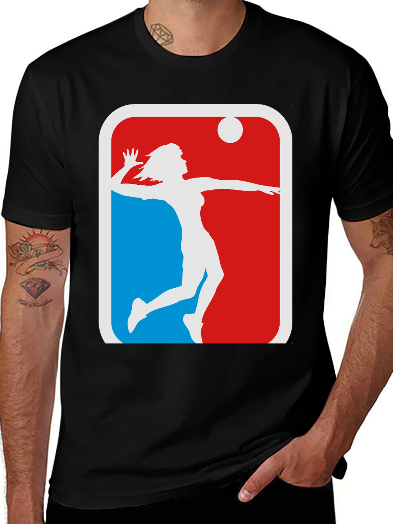 Variant 29 of Volleyball Player Graphic T-Shirt