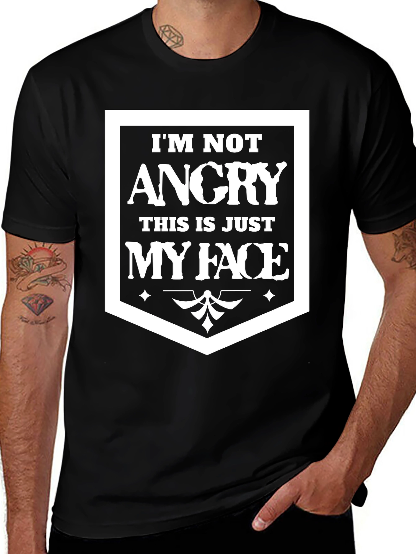 Variant 22 of I'm Not Angry T-Shirt - Funny Graphic Tee